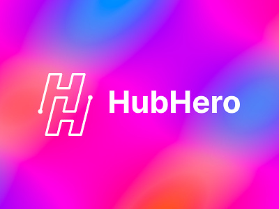 HubHero Logo branding design hero hh hub logo monogram tech vector