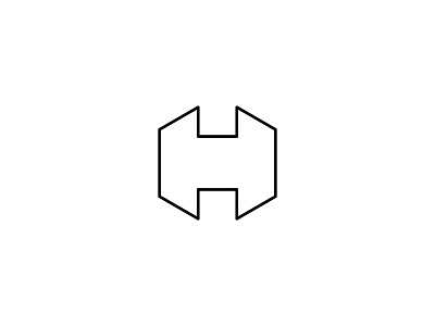 Hexagonal H branding design logo vector
