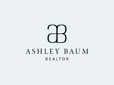 Ashley Baum Logo ab branding design logo monogram real estate vector