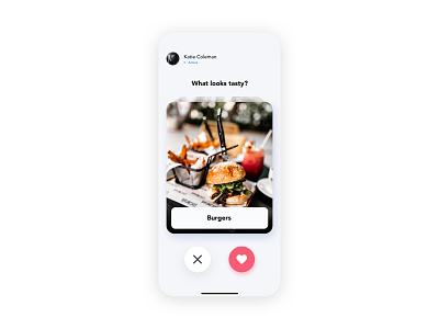 Tinder for food app app app design card cards cards ui deck design food ios minimal swipe tinder ui ux