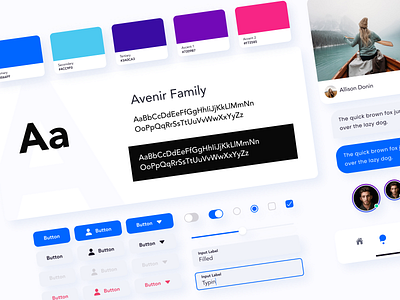 Flux Design System app app design branding button components design design system input ios minimal style guide ui ui kit ux