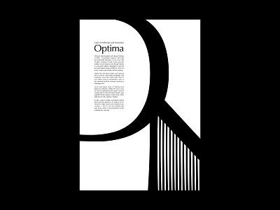 Optima poster black white black and white grid grid design layout optima poster poster design typeface