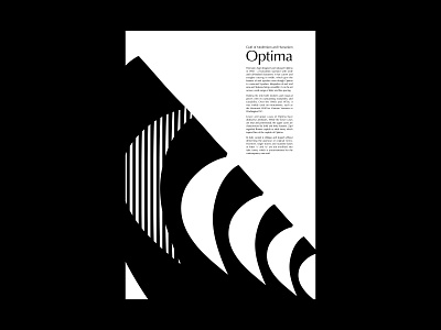 Optima poster black white black and white grid grid design layout optima poster poster design typeface typography