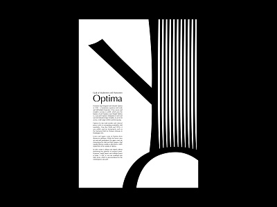 Optima poster black white black and white grid grid design layout optima poster poster design typeface typography