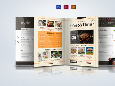 Menu Design & Mockup Design- SHAHIB menu card restaurant menu