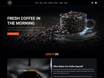 Coffee Shop - Website UI