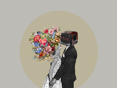 Error art artwork collage flowers illustration арт девушка