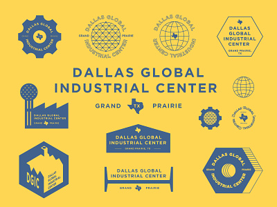 Dallas Global Industrial Center typography logo real estate branding tx texas dallas