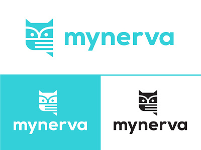 Mynerva App Logo Concept education logo owl minerva mynerva