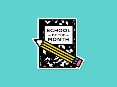 DSVC School of the Month Sticker education school vector illustration notebook sticker dsvc