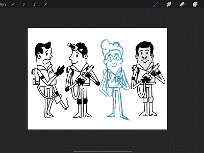 Ghostbusters in Procreate characters drawing fort worth ghostbusters illustration procreate texas