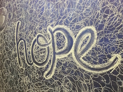 Chalk Art For Salvation Army chalk charity hand drawn hope type typography