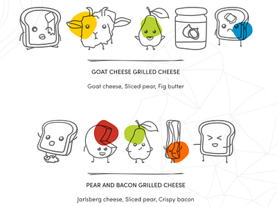 Grill Cheese Recipe Illustrations