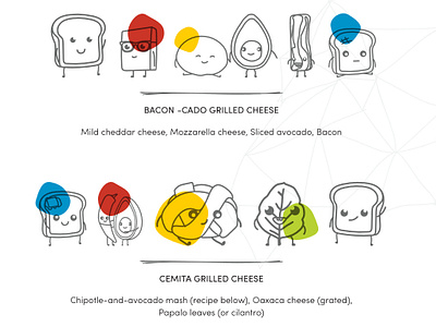 Grill Cheese Recipe Illustrations part 2