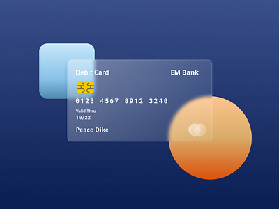 Glassmorphic Bank Card card dailyui figma glassmorphism