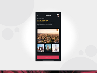 Travel To Barcelona Yeah! card design explore mobile product travel ui ux visual design