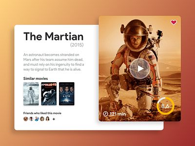 Movie Cards cards design explore mart movies product service space ui ux