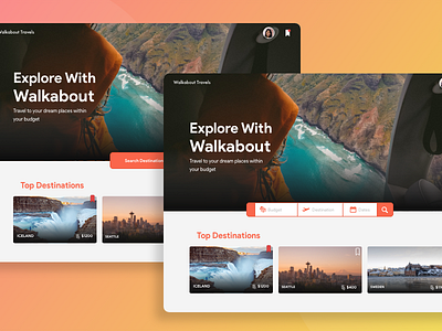 Morning warm up #12 clean design landing page product travel ui ux visual design web design