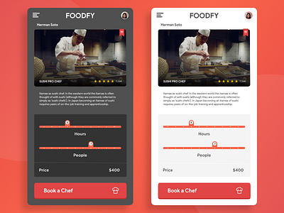 morning warm up #19 clean design food landing page product ui ux visual design web design