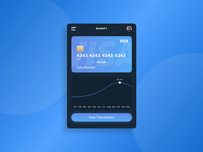 morning warm up #20 blue card design explore mobile payment info ui ui design ux visa