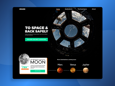 SPACED design challenge. challenge creation design home page space spaced challenge