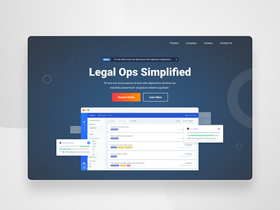 Legal Saas Webdesign blue clean design explore landing page product ux visual design web design