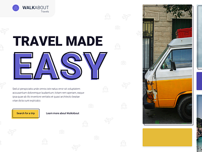Travel Feels branding design explore landing page product travel ui ux visual design web design
