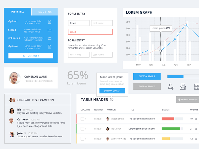 Clean UI Kit by Cale LeRoy on Dribbble