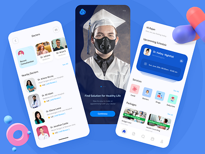 Medical Clinic Health Service App Concept appuiux clinic desgntrend designideas doctors health illustration medical minimal mobileapp newdesign popularappdesign service trendydesign ui