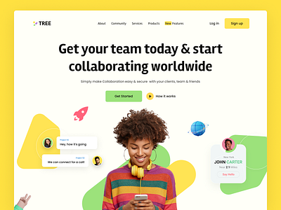Tree Project Management System Website Landing Page