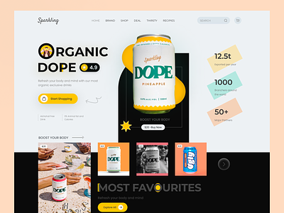 Sparkling Dope Website Design Concept