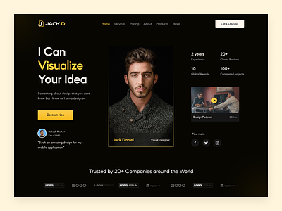 Jack D Portfolio Website Design