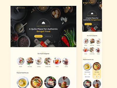 Food Mood Restaurant Website Responsive Design