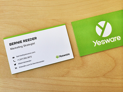 Yesware Business Cards branding business cards