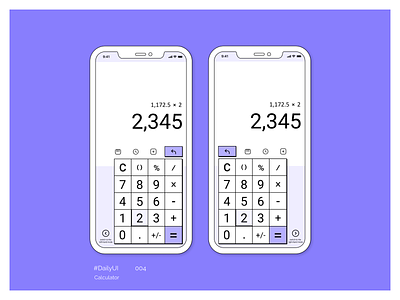 Calculator. DailyUI 004 app dailyui dailyuichallenge design flat minimal ui ux vector web