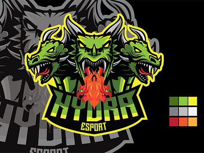 Hydra E-sport Logo animation branding design graphic design icon illustration illustrator logo vector