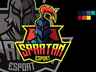 Spartan E-Sport Logo animation branding design graphic design icon illustration illustrator logo vector