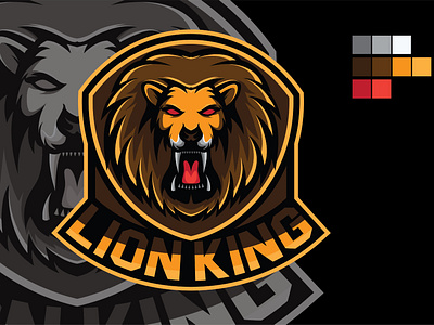 Lion King E-Sport Logo animation branding design graphic design icon illustration illustrator logo vector