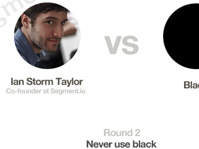 Round 2 Never use black design product tip ui versus vs