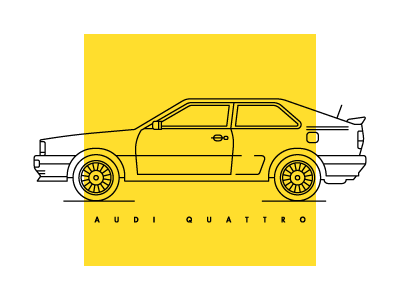 Audi Quattro audi car quattro vehicle yellow