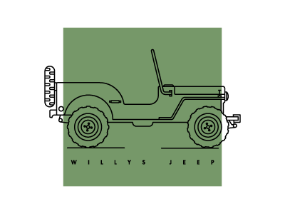 Willys Jeep car green jeep