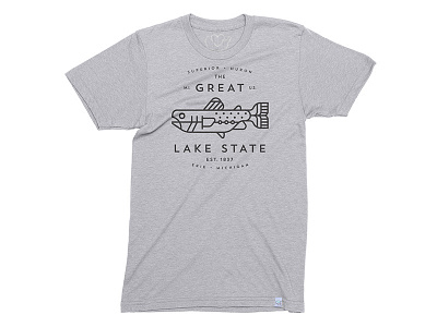 The Great Lake State brook trout erie great lakes huron michigan superior t shirt