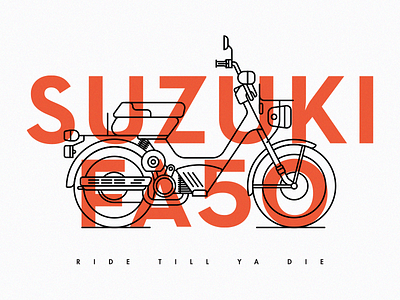 #10 - Suzuki FA50 bike moped noped red suzuki transportation