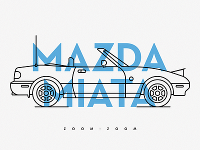 #11 - Mazda Miata blue car convertible transportation zoom