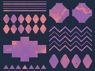 Synthpop Patterns and Space patterns pink purple space