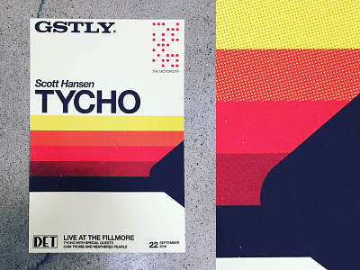 Tycho Full Poster red screenprint vhs yellow