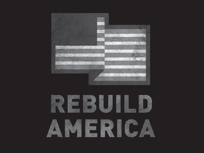 Rebuild America america flag illustration