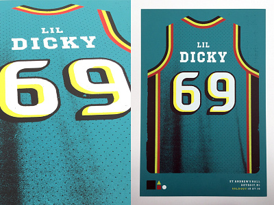Lil Dicky Poster 69 detroit dicky gigposter pistons sports
