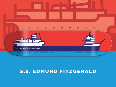 S.S. Edmund Fitzgerald Skate Deck