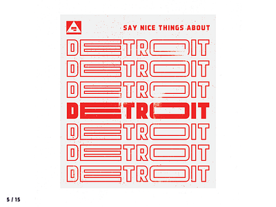 5 / 15 detroit fist icon red typography